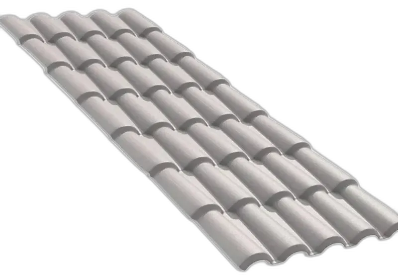 Telha de PVC colonial cinza